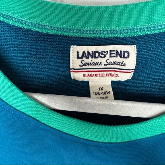 Vintage Lands End Womens Serious Sweats Sweatshirt Top Sz 1X 16 18W - Picture 11 of 12